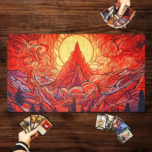 MTG The Magic Gathering Play Mats Original Handcrafted Art Non-Slip TCG Playmat with Rubber Bottom & Stitched Edge CCG Card Mat