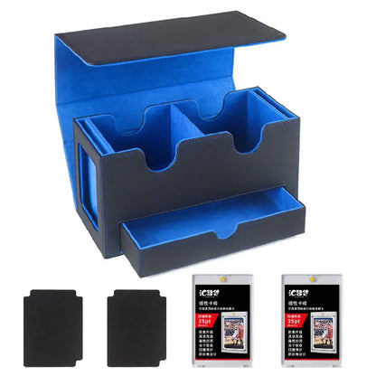 MTG Commander Deck Box with Card Tray & Accessories Drawer, Storage for Double Sleeved Cards, Durable Design