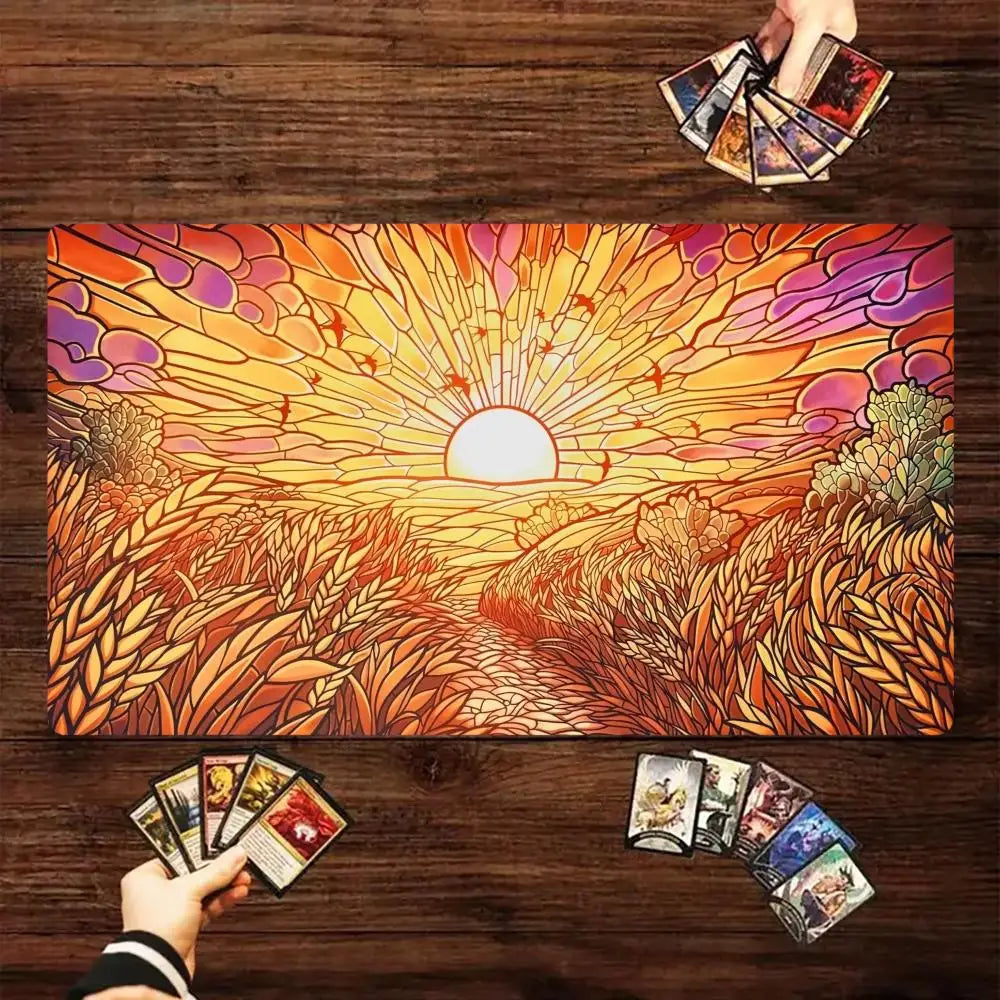MTG The Magic Gathering Play Mats Original Handcrafted Art Non-Slip TCG Playmat with Rubber Bottom & Stitched Edge CCG Card Mat