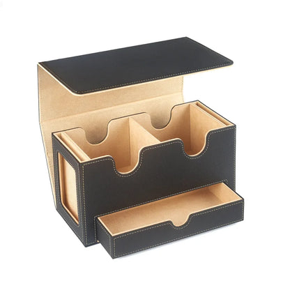 MTG Commander Deck Box with Card Tray & Accessories Drawer, Storage for Double Sleeved Cards, Durable Design
