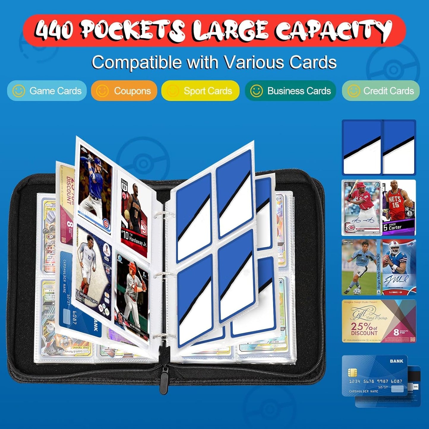 Pokémon Trading Album, 55 Pages, 440 pocket - Trading Card Album